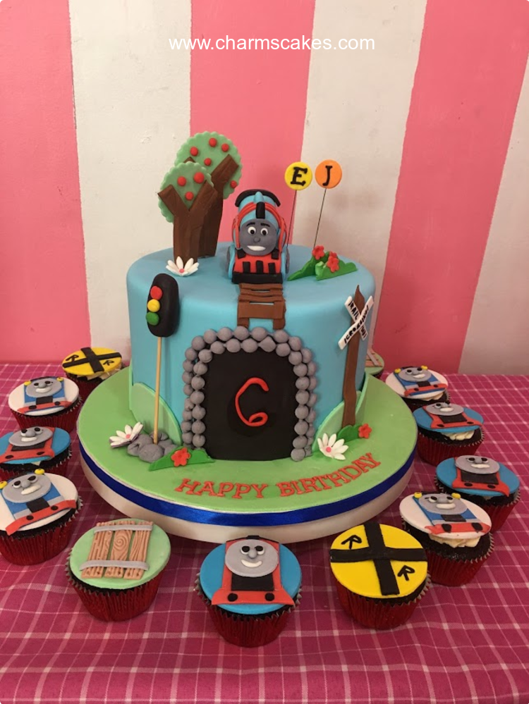 EJ's Thomas Train Custom Cake