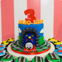 Akio Thomas Train Custom Cake