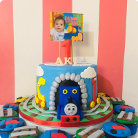 Aki's Train Thomas Train Custom Cake