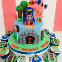 Nathan's Thomas Train Custom Cake