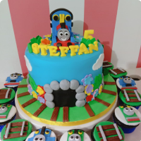 Steffan's Thomas Train Custom Cake