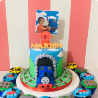 Marion's Thomas Train Custom Cake