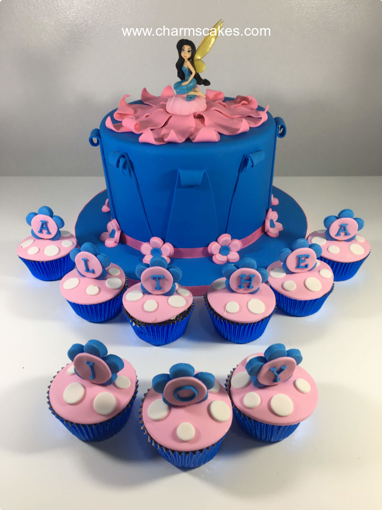 Blue Tinkerbell Tinker Bell Custom Cake