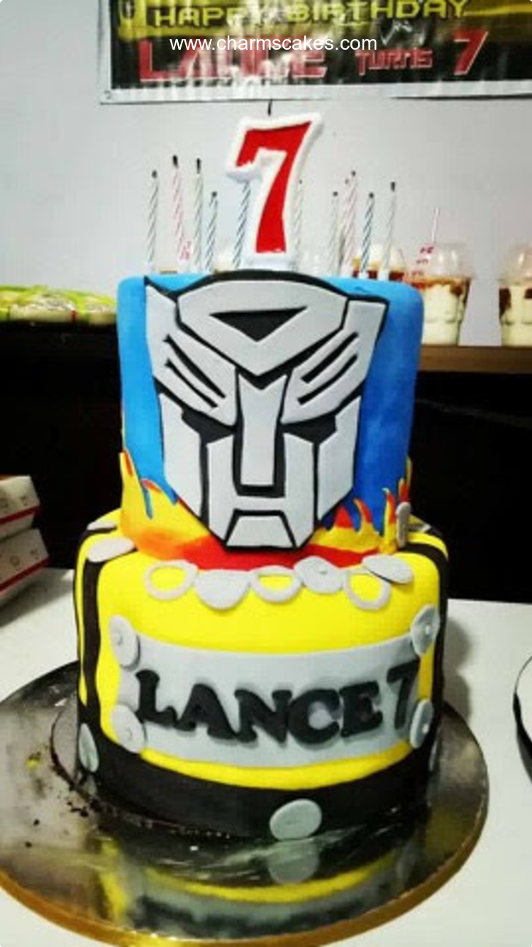 Papermill Cakes - Transformers Cake. Tall 9 inch vanilla... | Facebook