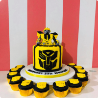 Bumble Bee Transformers Custom Cake