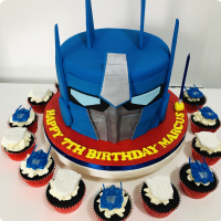 Epic Cupcake Cake of Optimus Prime's Face!!! by octaviuscprime on DeviantArt