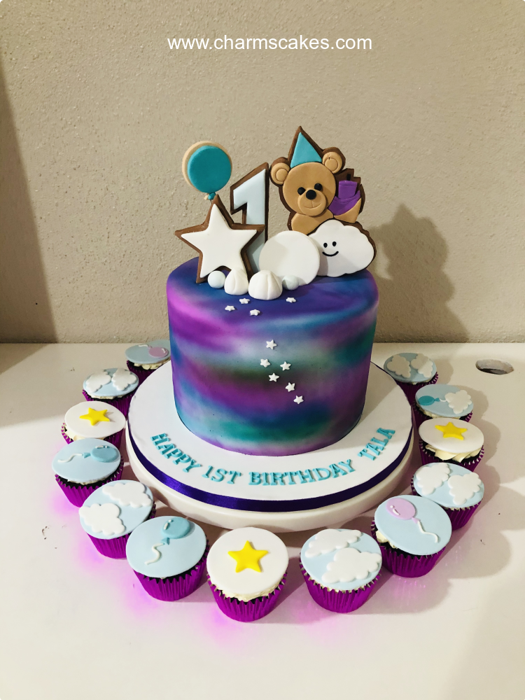 Star Bear Twinkle Twinkle Custom Cake