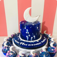 Crescent Twinkle Twinkle Custom Cake