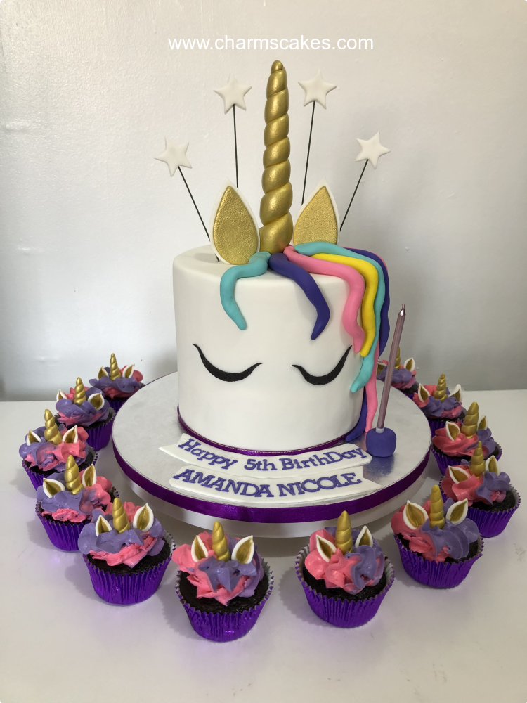Amanda Unicorn Custom Cake