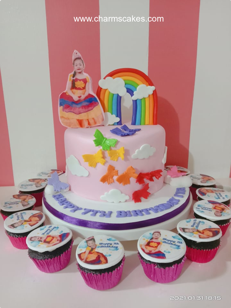 Rainbow Unicorn Custom Cake