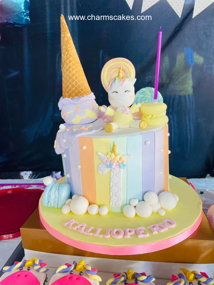 Unicorn Candyland Unicorn Custom Cake