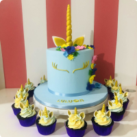 Sky Unicorn Custom Cake