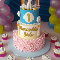 Unicorn (Jade) Unicorn Custom Cake