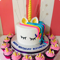 Alex Unicorn Custom Cake