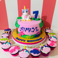 Avryl Unicorn Custom Cake