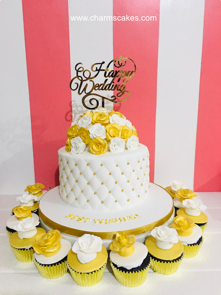 Happilly Married Wedding & Anniversaries Custom Cake