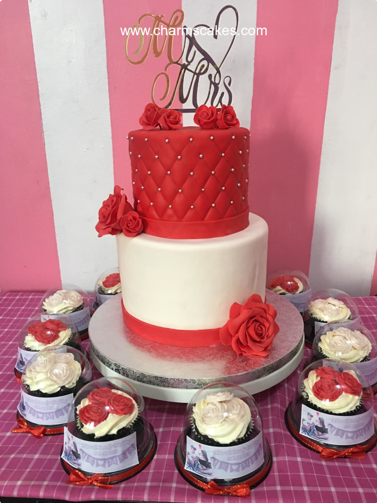 Red Wedding Wedding & Anniversaries Custom Cake