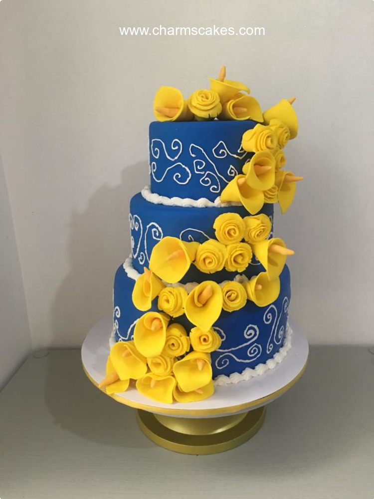 Yellow Bell Wedding & Anniversaries Custom Cake