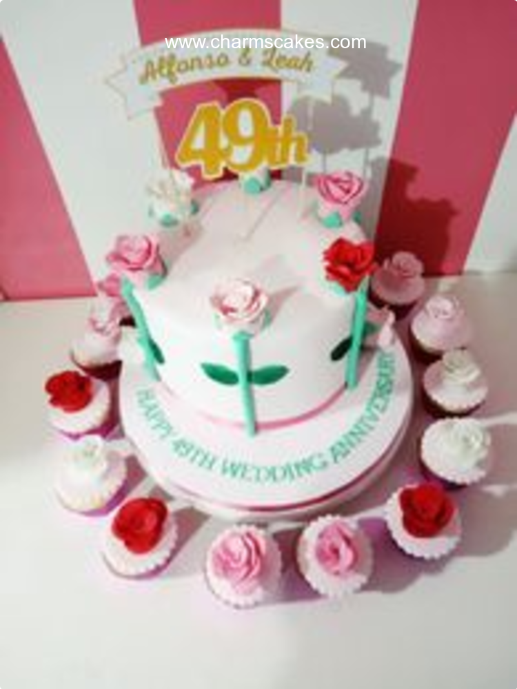 49th Anniversary Wedding & Anniversaries Custom Cake