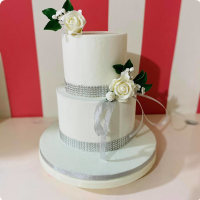 Simple Wedding Wedding & Anniversaries Custom Cake