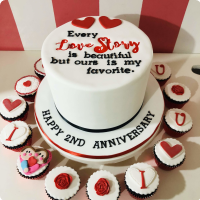 Anniversary Wedding & Anniversaries Custom Cake