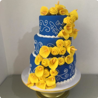 Yellow Bell Wedding & Anniversaries Custom Cake