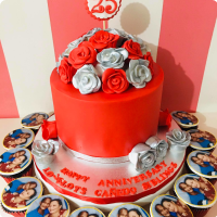 25th Anniversary Wedding & Anniversaries Custom Cake