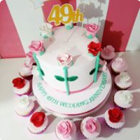 49th Anniversary Wedding & Anniversaries Custom Cake