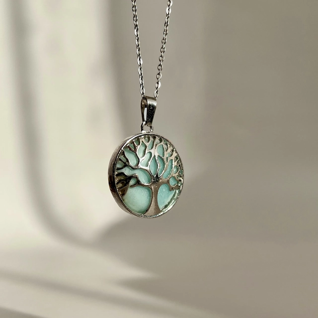 Кулон Дерево життя - амазоніт, впевненість та рішучість