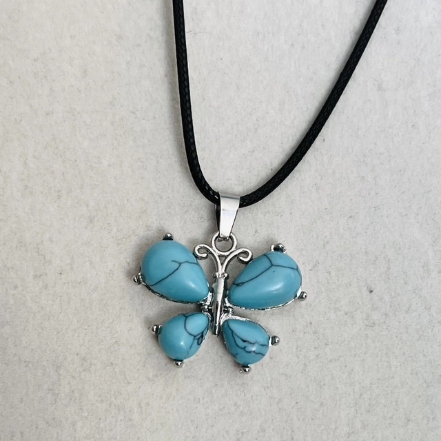 Кулон Метелик - бірюза