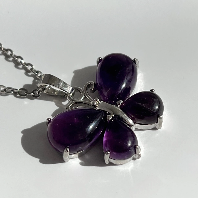 Кулон Метелик - аметист