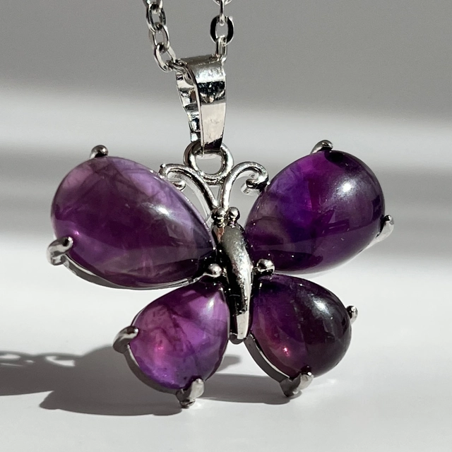 Кулон Метелик - аметист