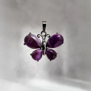 Кулон Метелик - аметист