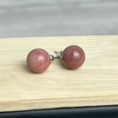 Сережки пусети - родохрозит