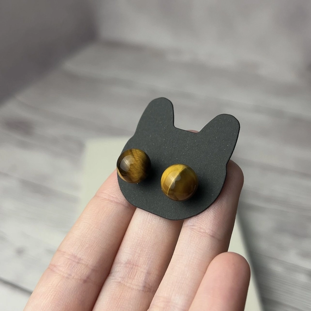 Сережки пусети - тигрове око
