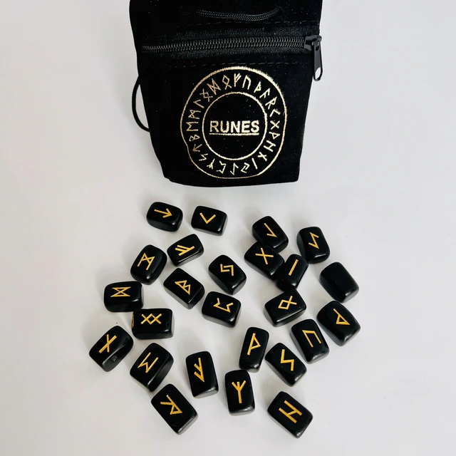 Магічні руни - обсидіан charmy com ua