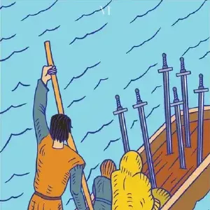 Карта Таро Шістка Мечів: значення та опис