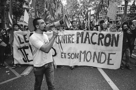 France - Luttes sociales dans la rue contre Macron - avant les Gilets jaunes