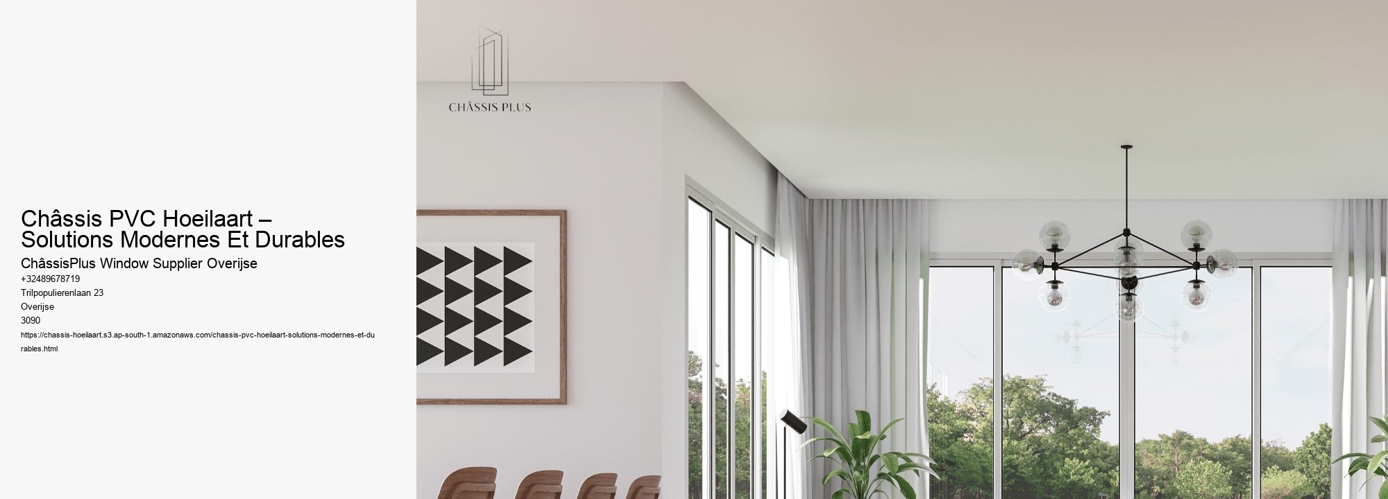 Châssis PVC Hoeilaart – Solutions Modernes Et Durables