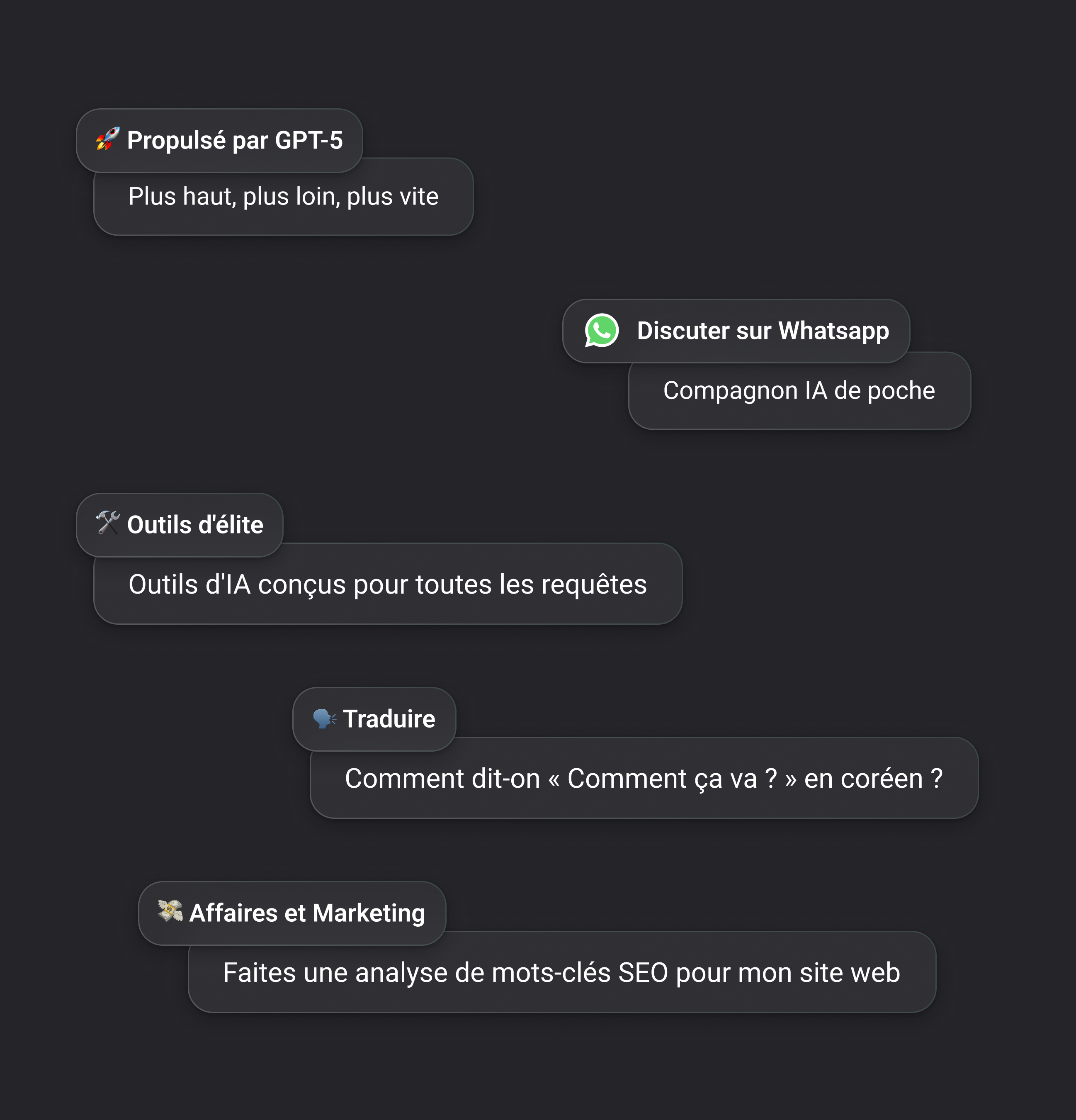 Chatbot IA Avancé %Développé sur% 
 %GPT-5%