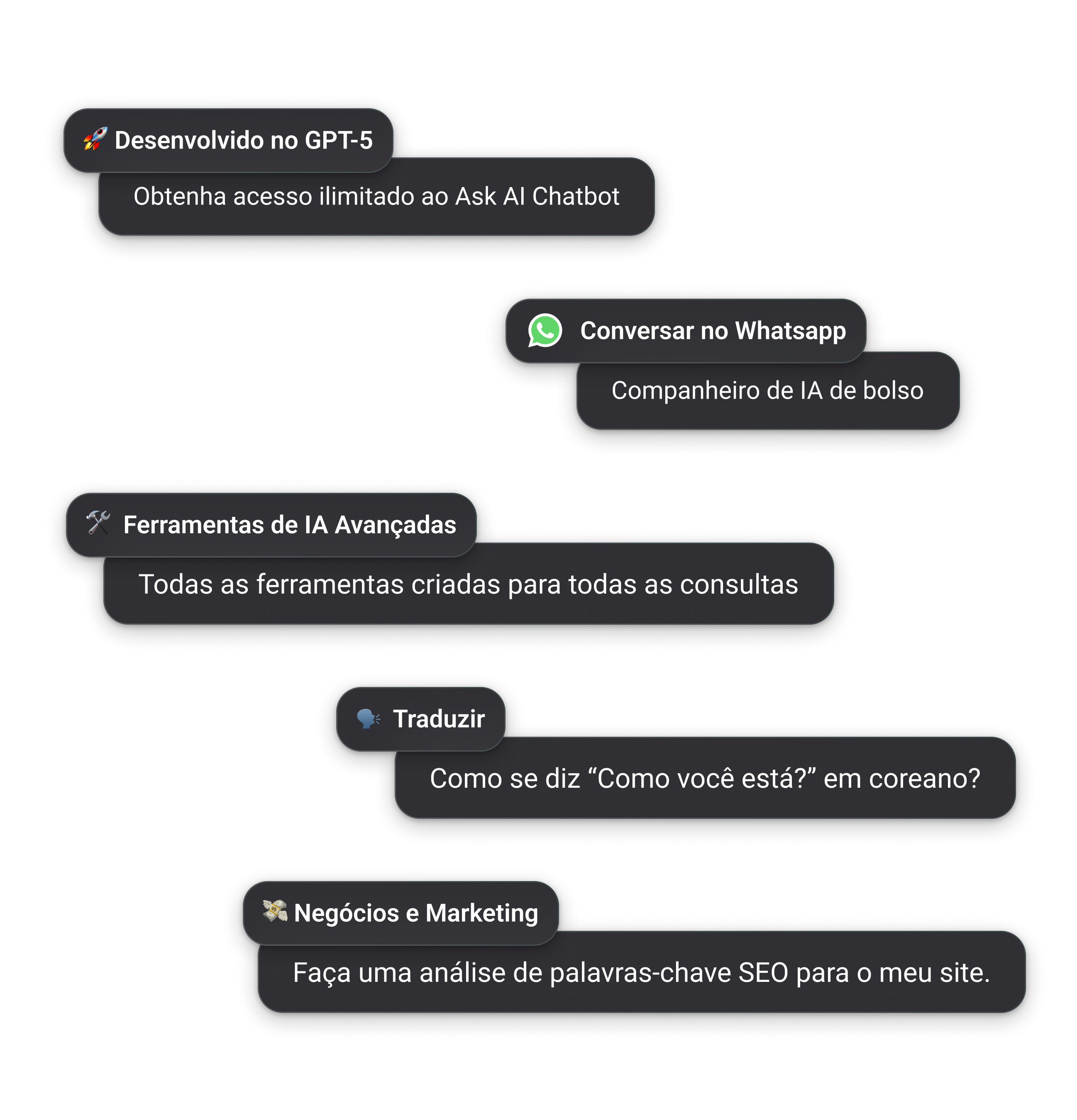 Chatbot de IA Avançado %Desenvolvido em% 
 %GPT-5%