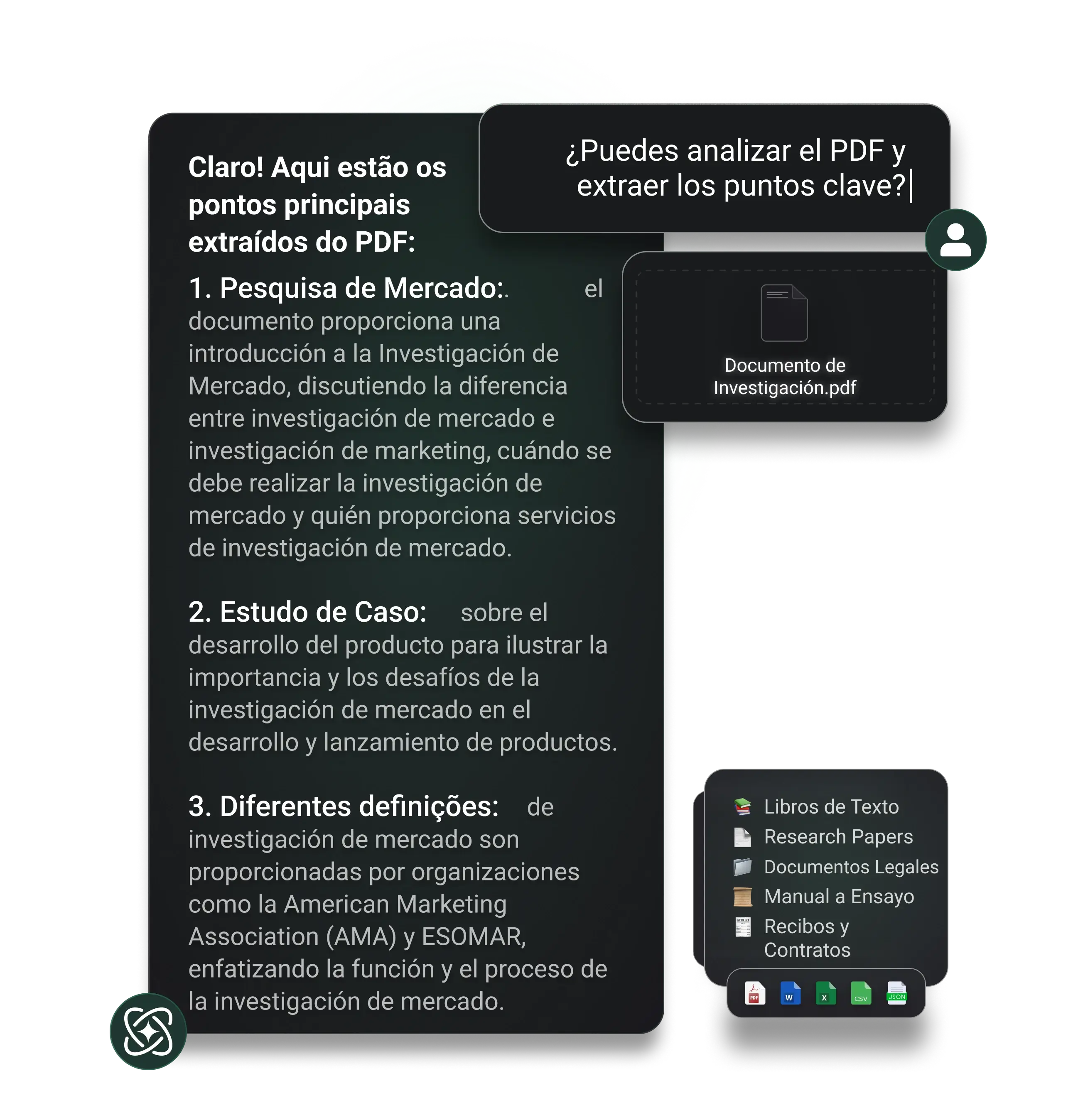 Chatea con cualquier PDF 
 Obtén Respuestas Instantáneas