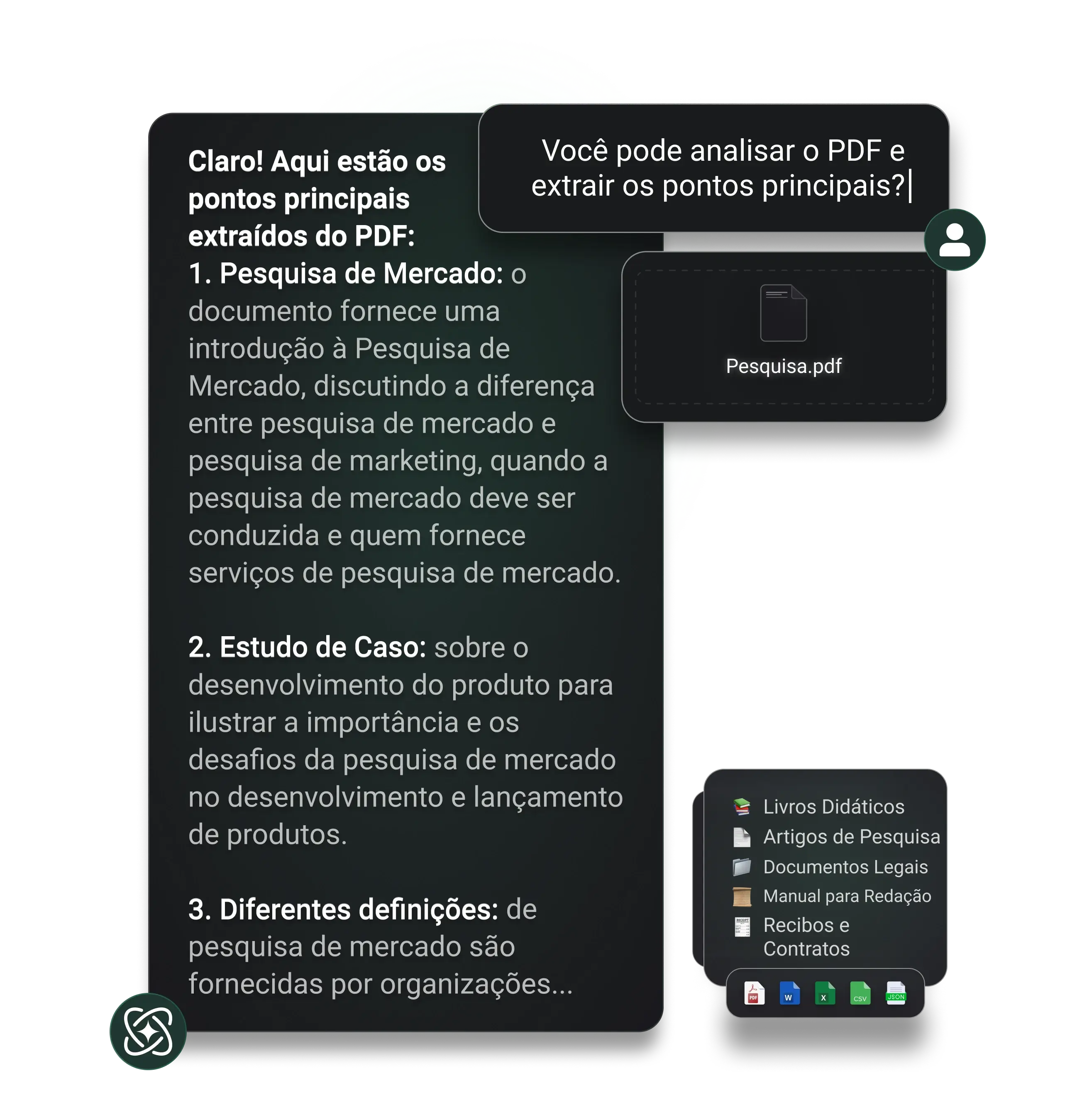Converse com qualquer PDF 
 Obtenha Respostas Instantâneas