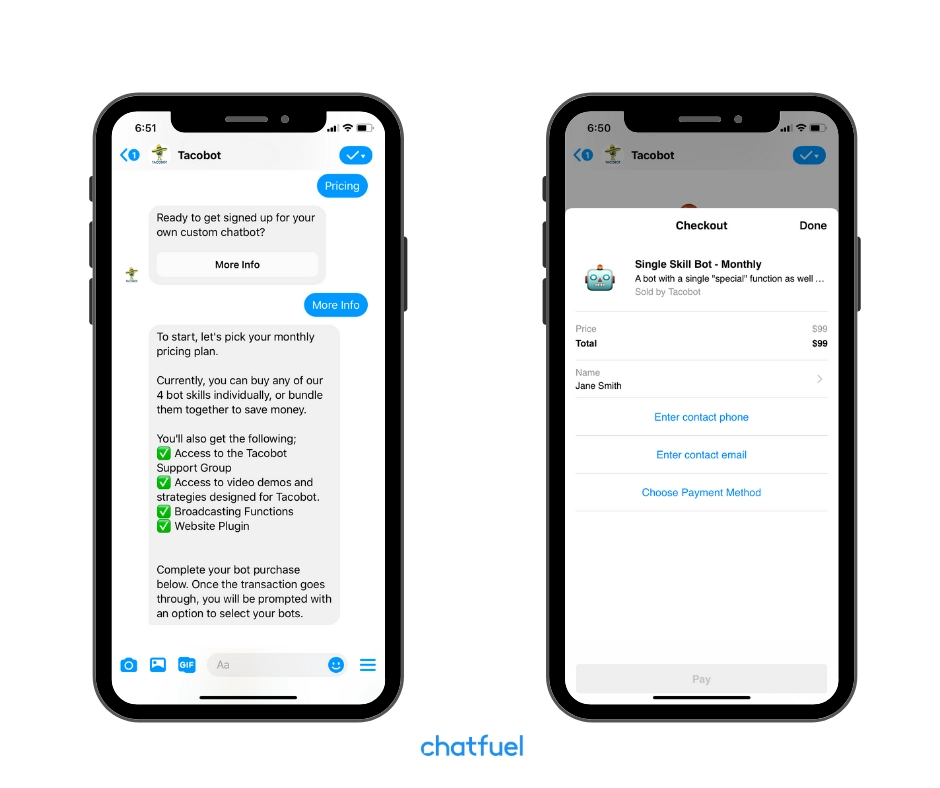 Messenger bot to help sell their chatbot services to clients