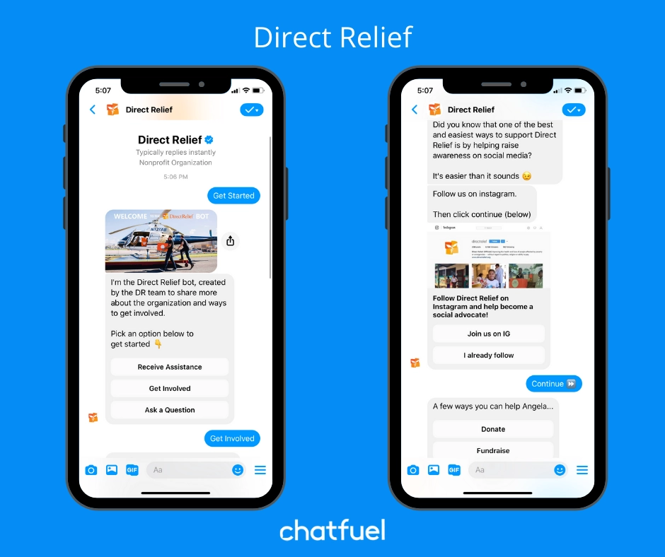 Nonprofit chatbot examples