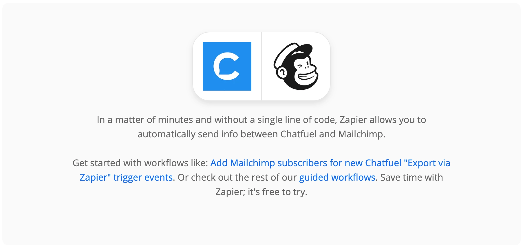 chatfuel mailchimp