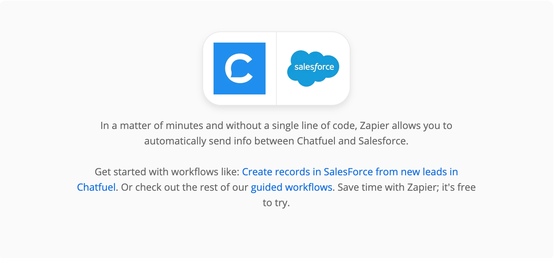 chatfuel salesforce