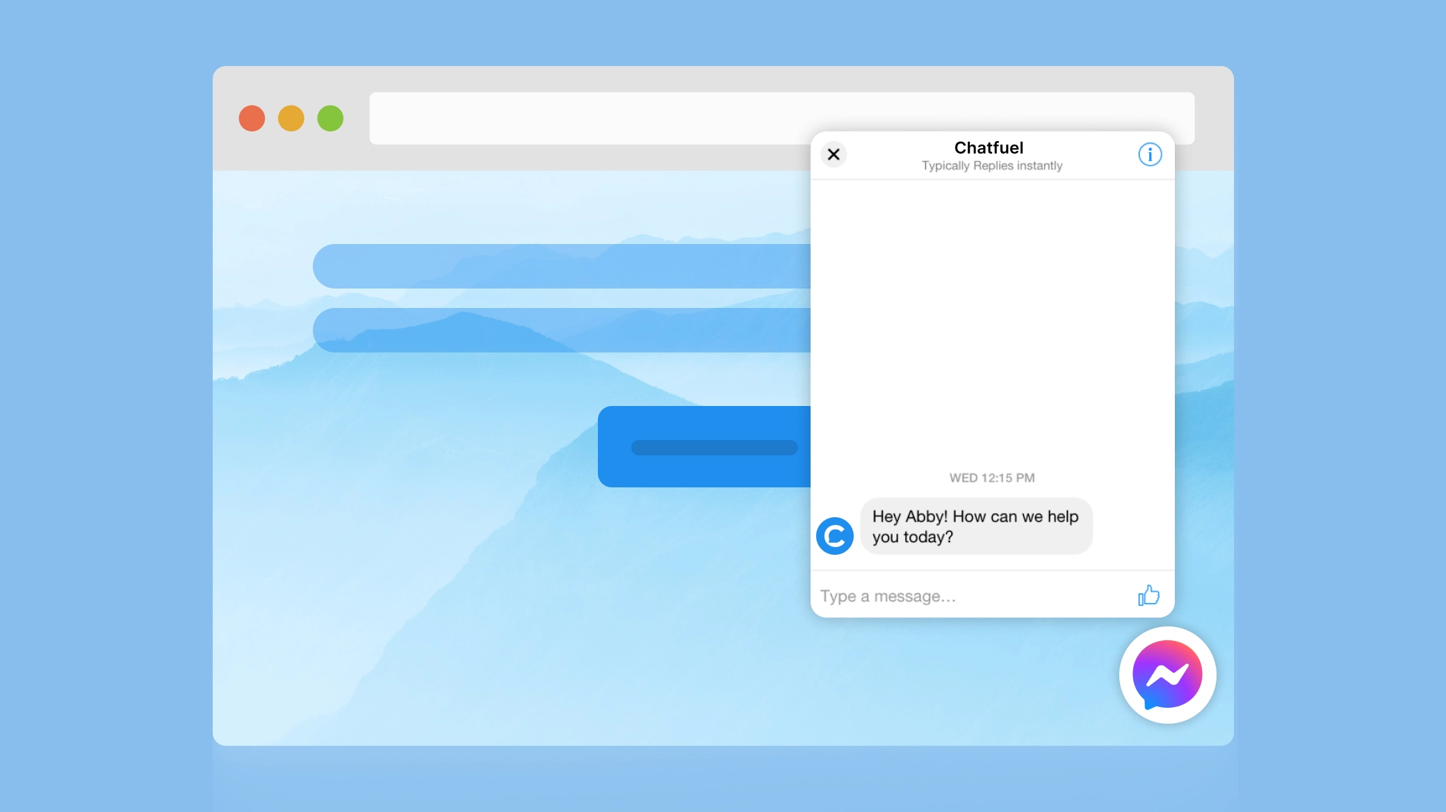 Free chat on your website by Messenger 