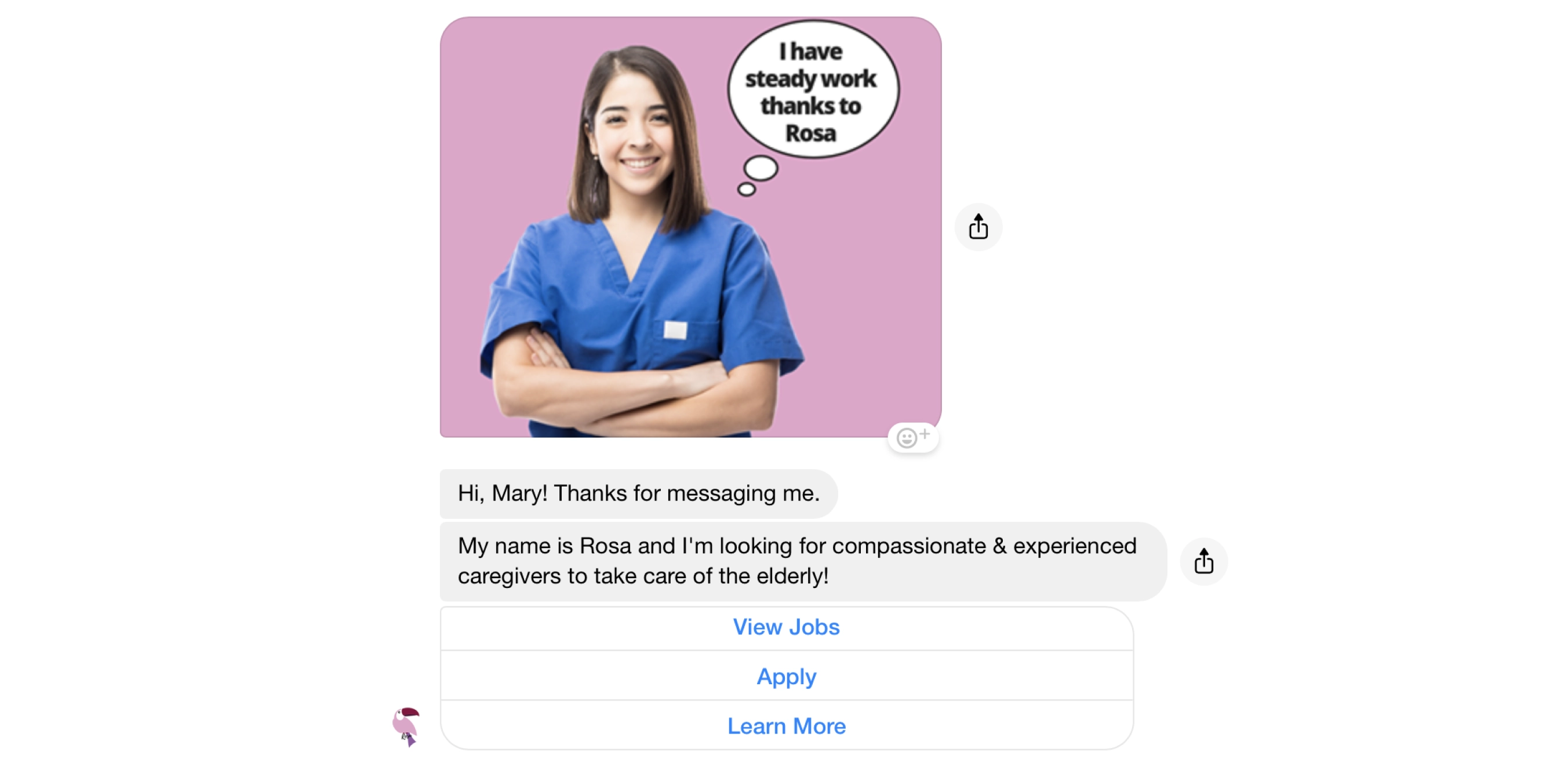  Chatbot for Recruiting example