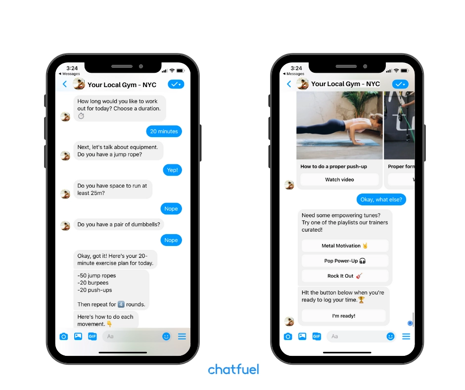 chatbots for gyms